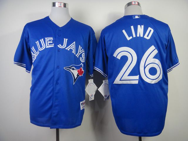 Men Toronto Blue Jays 26 Lind Blue MLB Jerseys